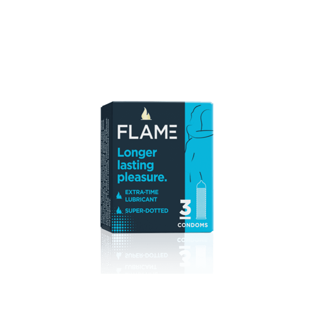 Flame Condom - Longer lasting pleasure Condom (Blue)